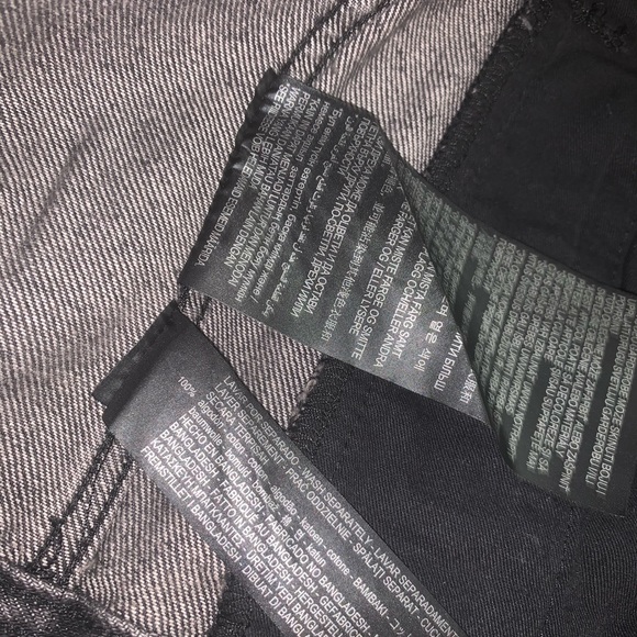 Zara Black Distressed Eyelet Lace-Up Denim Jacket - Picture 14 of 16